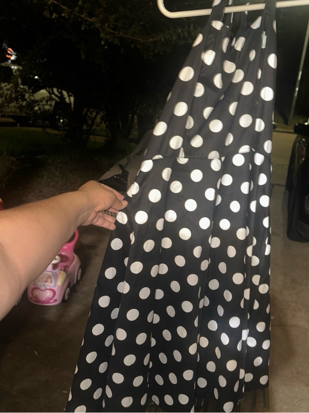 Polka Dot Black Circle Skater Skirt